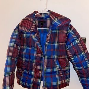 Plaid Forever 21 Puffer Jacket